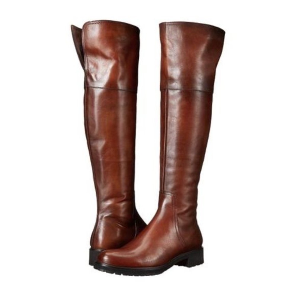 Sesto Meucci Leather Equestrian Riding Boot, Brown, Made in Italy, Size 7